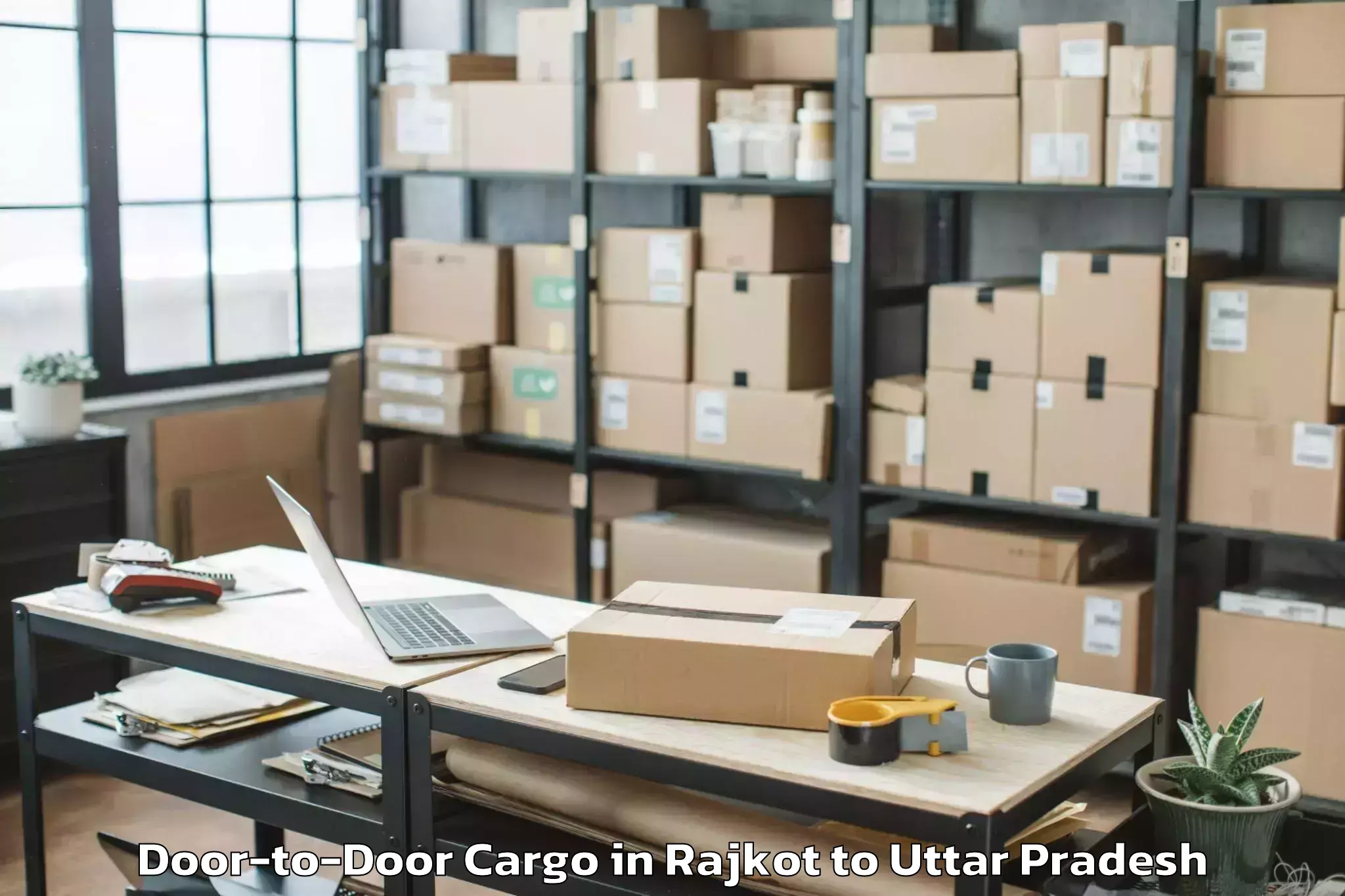 Reliable Rajkot to Sahaswan Door To Door Cargo